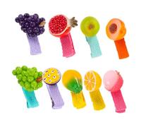 Gatuida 9pcs Cartoon Fruit Hair Clips Non-slip Mini Barrettes Versatile Women Hair Accessories with Imitation Pomegranate Lychee Papaya Pear Lemon Grape Green Grape for Everyday Party