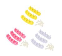 Gatuida 9pcs Nail Art Display Stand False Nail Tip Holder for Manicure Practice Home Salon Use with Pink Yellow White Boxes