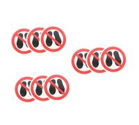 Gatuida 9pcs No Stepping Warning Stickers Adhesive Safety Decals for Factories Construction Sites Bright Design Non-tear Material Accident Prevention
