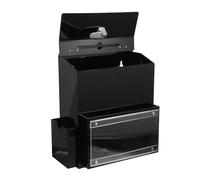 Gatuida Acrylic Black Donation Box with Card Slot, Community Ballot Box and Office Feedback Drop Container for School Elections and Fundraising
