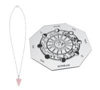 Gatuida Acrylic Divination Desk Board with Transparent Carved Design and Crystal Pendulum Compact Home Adornment for Living Decor and Social Parties Premium Quality Decorative Ornament