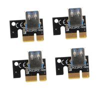 Gatuida Adapter Cards Black Pcb Material USB 3.0 to Pci-e 1x to 16x 4pcs Mining Riser Cards with Signal Transmission Protection for Computer Components