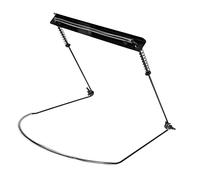 Gatuida Adjustable 24-Hole Harmonica Neck Rack Holder for 10 and 16 Hole Harps, Lightweight Zinc Alloy Material with Wear-Resistant Black Finish, for Hands-Free Playing