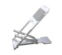 Gatuida Adjustable Aluminium Alloy Tablet and Phone Stand with Charging Folding Desktop Holder Rack for Smartphones and Tablets Silver Portable Support