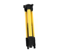 Gatuida Adjustable Height Steel Tripod Level Vial Gauge Holder with Strong Support for Self Levelling Level Measurement in Yellow, 1.2 Meter Height for Surveying and Construction