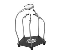 Gatuida Adjustable Helping Hands Soldering Station Kit with Flexible Clamps and Magnifying Glass, Welding Table Accessories for PCB Repair and Industrial Soldering Tasks
