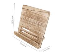 Gatuida Adjustable Music Stand with Portable Foldable Design Multifunctional Book and Tablet Holder Vintage Natural Wood Finish for Reading Recipe Books Laptops and Documents