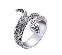 Gatuida Adjustable Ratchet Snake Ring Men's Retro Punk Finger Ring Fashion Snake Accessories for Men Boys