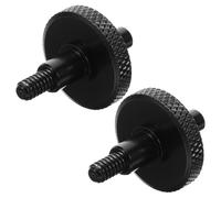 Gatuida Adjustable Split Double Bass Bridge Screw Metal Upright Bass Bridge Part Accessories Pair Black Replacement and Repair