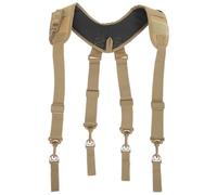 Gatuida Adjustable Tool Belt Suspenders with Padded Straps for Electricians and Construction Workers Heavy Duty Work Belt in Khaki Color