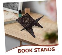 Gatuida Adjustable Wooden Quran Holder Book Stand with Engraved Design Sturdy Islamic Prayer Rack for Bible and Cookbook Reading Ergonomic Display Organizer for Muslim Prayer and Eid