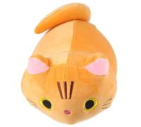 Gatuida Adorable Cat Plush Pillow Long Throw Cushion Soft Hugging for Home Decoration and Cozy Comfort Eco-friendly Down Cotton Filled Gift for Family and Friends Orange