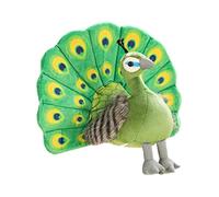 Gatuida Adorable Plush Peafowl Soft Stuffed Animal for Realistic Lifelike Cartoon Bird Doll Comfortable Touch Decorative Pillow for Bedroom and Living Room Green