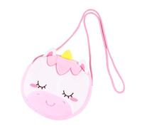 Gatuida Adorable Unicorn Crossbody Bag for Portable Mini Shoulder Pouch in Light Pink Wear Resistant Material Practical Key and Item Storage Gentle Skin Friendly Design