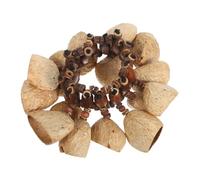 Gatuida African Drummer Bells Hand Bell Natural Nut Shell Shaker Percussion Instrument for Traditional Dance Party