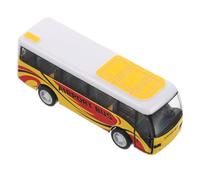 Gatuida Airport Bus Vehicle Diecast Yellow Pull Back Friction Powered Cars Realistic City Vehicles for Goodie Bags and Playtime Fun