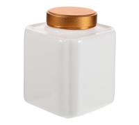 Gatuida Airtight Ceramic Tea Canister with Lid for Kitchen Storage Portable Food and Snack Container Preserves Freshness of Tea Leaves Coffee Beans Spices Sugar and Candy Decorative and