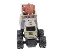 Gatuida Alloy Inertial Trailer Car with Animal Figures Realistic Four-wheel Drive Vehicle Model for Educational Pull-back Truck for Learning Nature and Physics and Random Color