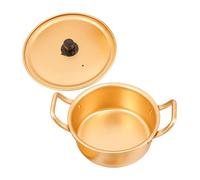 Gatuida Aluminum Soup Pot with Handles and Lid Korean Ramen Noodle Pot for Rapid Heating for Soup Stew Pasta and Camping Use