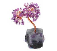 Gatuida Amethyst Crystal Tree Decor with Natural Crystal Stones Handmade Prosperity Money Tree Ornament for Home and Office Stylish Potted Feng Shui Living Room and Bedroom