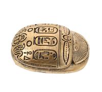 Gatuida Ancient Egyptian Scarab Beetle Resin Statue with Gold Accents Guardian Symbol Figurine for Home Decor Protective Sculpture Bringing Peace and Elegance Unique Collectible Souvenir