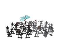 Gatuida Ancient Soldier Model Kit Realistic Miniature Military Figures with Accessories Compact Decorative Scale Figures for Desk Display Simulated Military Equipment for Home and Office