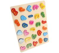 Gatuida Arabic Alphabet Wood Puzzle for Early Educational Matching Bright Colors for Home Daycare Classroom Enhances Discrimination Thinking and Observation Skills