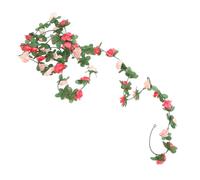 Gatuida Artificial Rose Garland Pink Flower Vine for Wedding Party Home Decor No Fade Easy Care for Spring Autumn Decorations