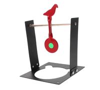 Gatuida Auto Reset Bird Shape Target with Base Full Metal Multi-purpose Training Target Board Thickened Protection for Outdoor Shooting Practice Rotatable Design for Enhanced Accuracy