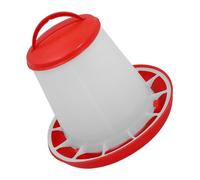 Gatuida Automatic Chicken Feeder and Poultry Food Dispenser 1.5kg Hanging Feeder Thickened Connected Red and White Food Storage Bucket for Chicken Duck Goose Farming Equipment