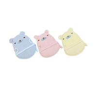 Gatuida Baby Bath Mitt Toddler Shower Gloves Cartoon Animal Design Portable Foldable Foaming Bathing Tools Cotton Crystal Velour Material Suitable for Shower and Body Wash 3 Pieces Set