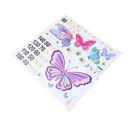 Gatuida Baby Growth Chart Wall Decals with Colorful Insect Motif for Kids Boys Girls, Self-Adhesive Height Chart Stickers for Nursery and Bedroom Decoration, 2 Pieces Set