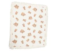 Gatuida Baby Swaddle Blanket 100x120cm Double Layer Soft Cotton Pram Throw Blanket with Tassels Cute Bear Pattern Newborn Nursery Decor for Boys and Girls