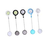 Gatuida Badge Reel Pocket Watch Clip-on Fob Watch for Students White Easy-to-Read Dial Suitable for Nurses and Doctors