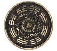 Gatuida Bagua Mirror with Four Divine Chinese Style Exorcism Ornament for Home Decor Feng Shui Blessing Pendant to Ward Off Evil Spirits and Bring Prosperity