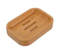 Gatuida Bamboo Soap Tray with Drainage Single Soap Holder for Bathroom Kitchen Smooth Rounded Corners Bamboo Material Suitable for Home and Hotel Use