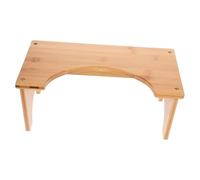 Gatuida Bamboo Toilet Step Stool with Non Slip Pad Bathroom Squatting Footstool for Adults Pregnant Women Compact Space Saving Design Strong Load Capacity for Healthier Bowel Movements
