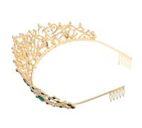 Gatuida Baroque Bridal Crown Rhinestone Tiaras for Women Wedding Queen Crystal Hairband Versatile Baroque Queen Headpiece for Bridal Cosplay Party Halloween Ceremony Accessories