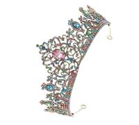 Gatuida Baroque Bridal Tiara Crown with Sparkling Rhinestones Alloy Wedding Hairpiece for Women Luxury Pageant Headband for Birthdays Proms and Special Occasions