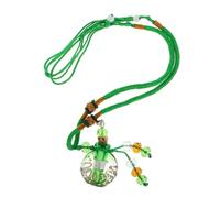 Gatuida Baroque Glass Diffuser Necklace Elegant Essential Oil Bottle Pendant for Women Unique Aromatherapy Jewelry Irish Festival Accessory Stylish Chain Jewelry for Daily Travel Work
