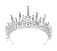 Gatuida Baroque Rhinestone Bridal Tiara Queen Headpiece Vintage Bridal Accessories For Women Retro Crown Headwear For Wedding Decor