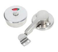 Gatuida Bathroom Indicator Lock Door Indicator Lock Commercial Door Lock Door Lock for Bathroom Indicator Privacy Bolt Door Lock Bathroom Privacy Indicator Silver Stainless Steel