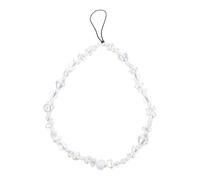 Gatuida Beaded Phone Charm: Pearl Phone Charms Strap White Mobile Phone Case Charms Cell Phone Wrist Strap Beaded for Women Girls Gift Anti-Lost Lanyard Phone Bag Keychain Camera Decor