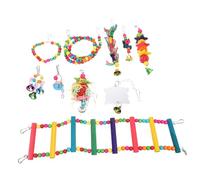 Gatuida Bird Swing Ladder Toy Parrot Pendant Toys for African Grey Indian Ringneck Lovebird Bird Cage Accessory