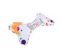 Gatuida Birthday Plush Dog Bone Soft Chew for Puppies Creative Pet Birthday Party Supplies Adorable Interactive Plush for Dogs and Home Decoration