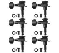 Gatuida Black Alloy Guitar Tuning Pegs with Locking Function for Electric Guitar Fully Enclosed Design Ensuring Accurate Pitch Improving Timbre