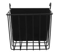 Gatuida Black Carbon Steel Bunny Hay Feeder Rack with Hanging Hooks Small Hay Dispenser for Rabbits Guinea Pigs Hamsters for Cage Feeding