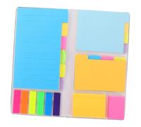 Gatuida Black Cover Combination Note Pad Reusable Adhesive Sticky Memo Paper Planner for Office Organizing and Highlighting Pages Documents Tags
