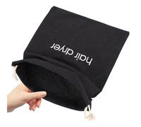 Gatuida Black Fabric Drawstring Bag for Hair Dryer Storage and Travel, Portable Dustproof Pouch Keeps Hair Dryer Securely, for Guest Houses and Travel Organisers