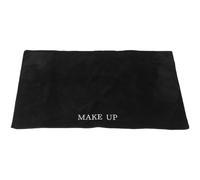 Gatuida Black Rectangular Makeup Mat for Vanity 50x80cm Dual-sided Table Cloth Desk Protector Pad Solid Non-slip Makeup Tablecloth for Dressing Table